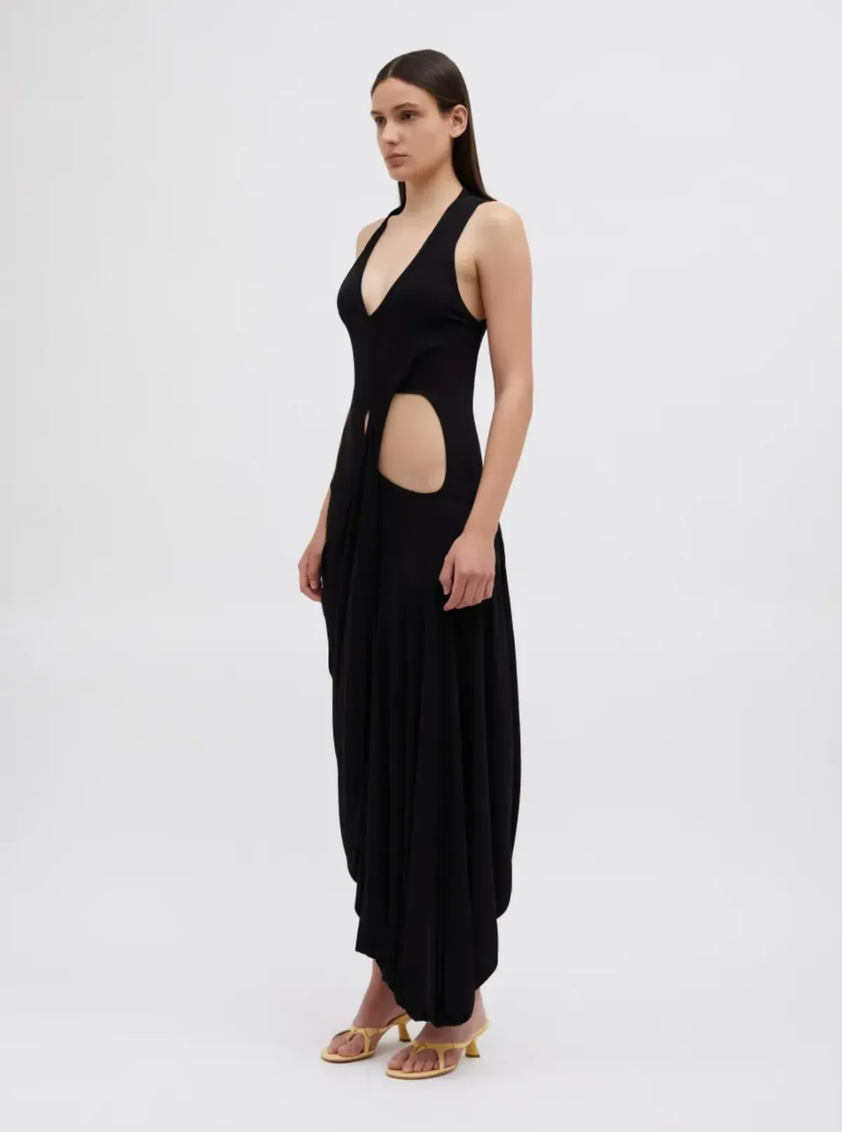 BNWT Christopher Esber Black Coronado Jersey Dress - Size 8 AU - Image 2