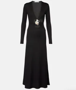 Christopher Esber Black Trio Stone Long Sleeve Dress - Size 10 AU for rent on The Volte - image 3