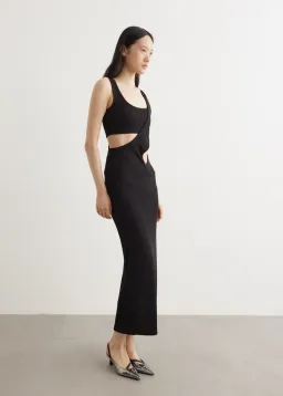 Christopher Esber Black Overlapped Tank Dress - Size 12 AU for rent on The Volte - image 2