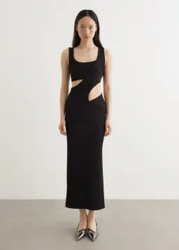 Christopher Esber Black Overlapped Tank Dress - Size 12 AU for rent on The Volte - image 1
