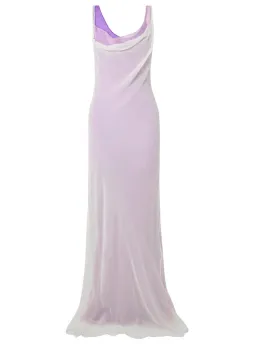 Christopher Esber Grape Multi Tri Layered Cowl Dress - Size 10 AU for rent on The Volte - image 3
