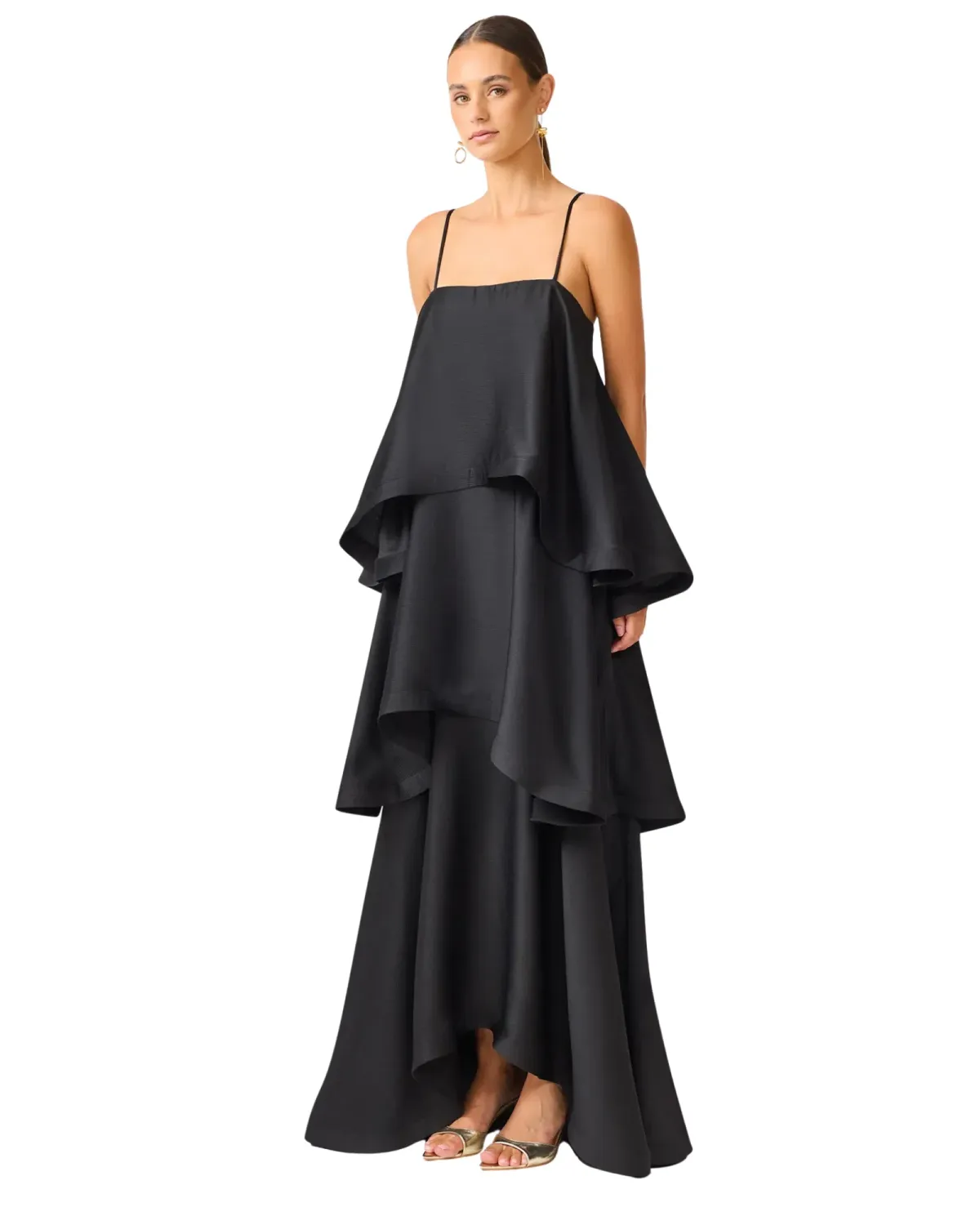 Elliatt Tilly Tiered Maxi Dress Black Size S - Image 4