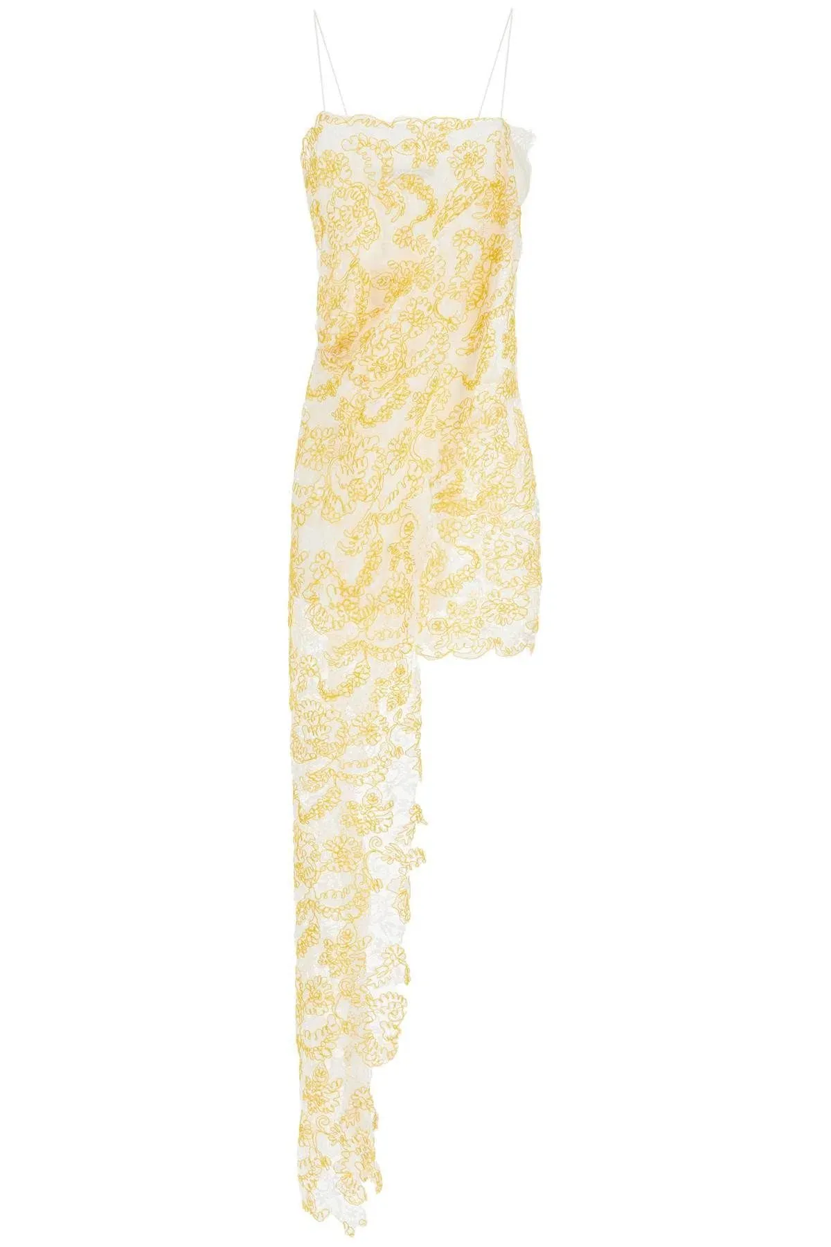 Christopher Esber Signal Yellow Floating Lace Cami Dress - Size 4 AU - Image 5