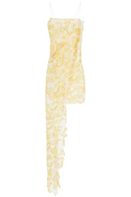 Christopher Esber Signal Yellow Floating Lace Cami Dress - Size 4 AU for rent on The Volte - image 5