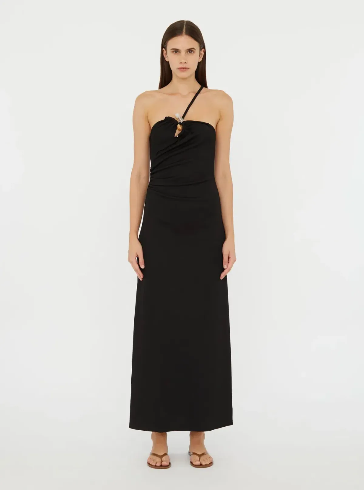 Christopher Esber Black Concave Stone Cami Dress - Size 6 AU - Image 1