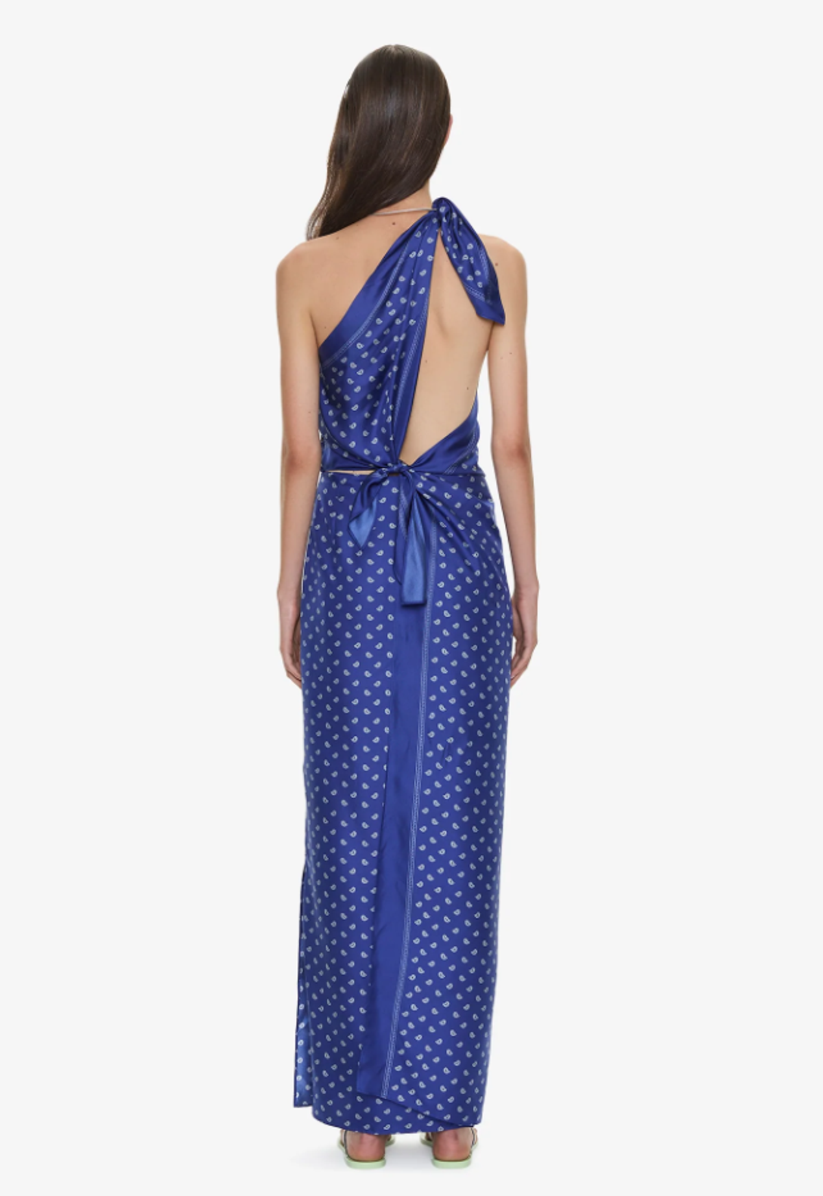 Christopher Esber Bandana Scarf Tie Dress indigo bandana print Size 8 - Image 2