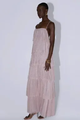 L'Idee Dress - Hera Gown - Blush Moonlight - Maxi Dress for rent on The Volte - image 2