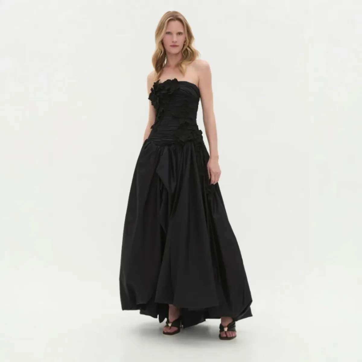 AJE Splendour Black Flower Gown Size 10 - Image 1