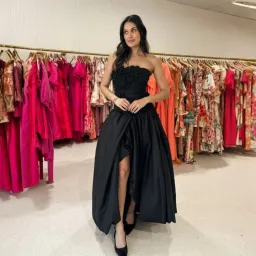 AJE Splendour Black Flower Gown Size 10 for rent on The Volte - image 2
