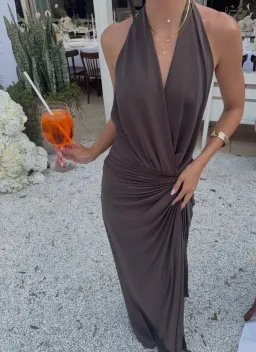  Bec and bridge Clementine twist dress - milk chocolate size 6 - XS for rent on The Volte - image 2