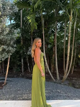 Fenity Gaia Maxi Dress in Green Size S for rent on The Volte - image 3