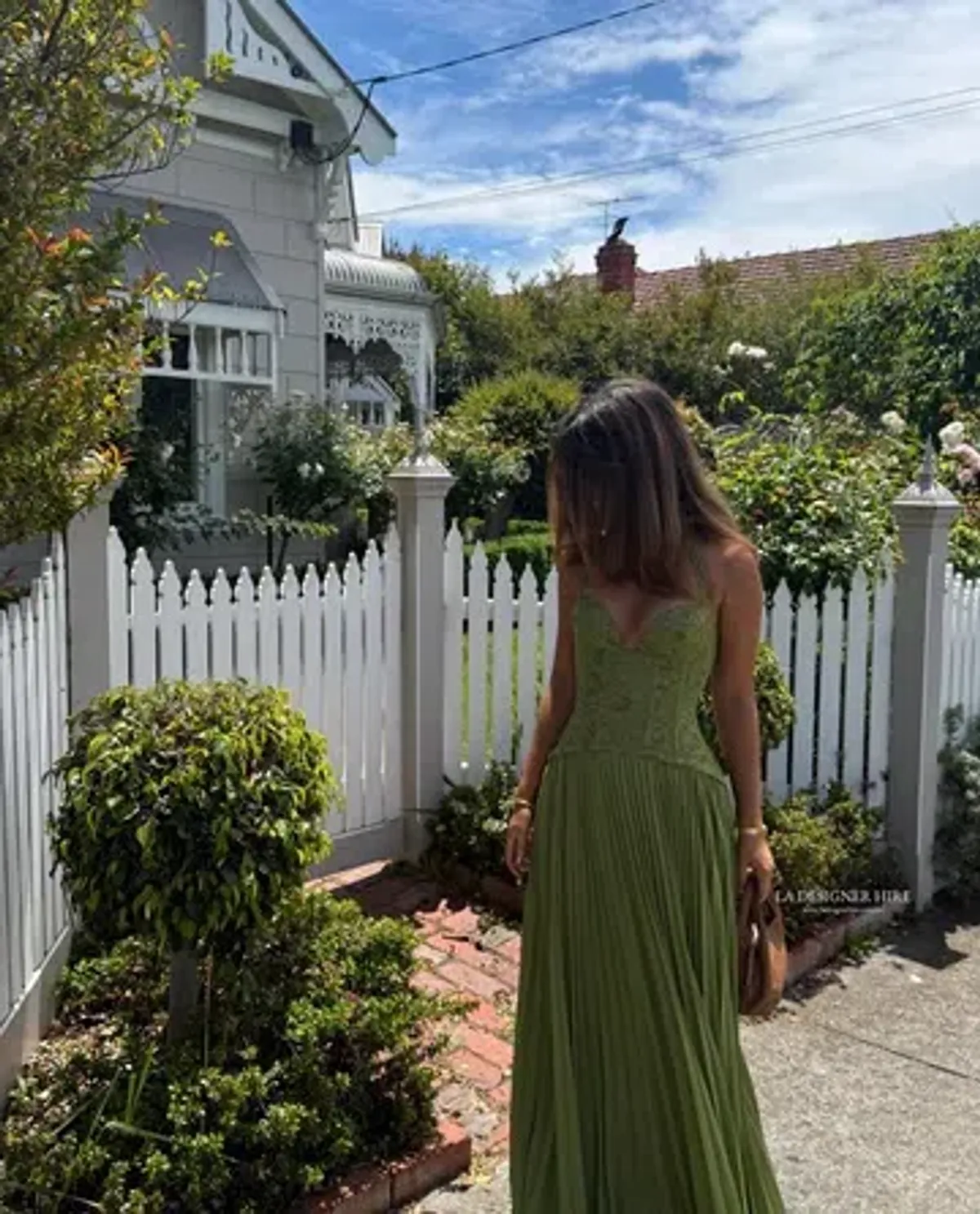 Fenity Gaia Maxi Dress in Green Size M - Image 4