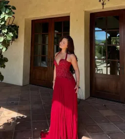Fenity Gaia Maxi Dress in Red Size S for rent on The Volte - image 4