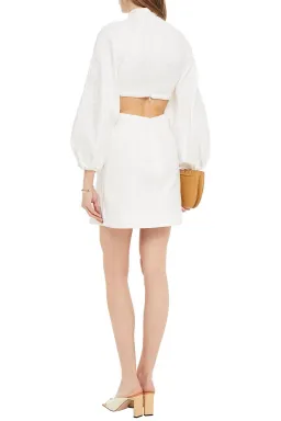 Zimmermann Bonita Corded Short Dress Ivory Size 8 for rent on The Volte - image 2