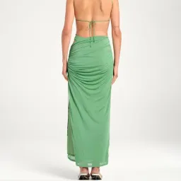 BENNI Miro Maxi Dress In Green Forest | Size AU 8 for rent on The Volte - image 2