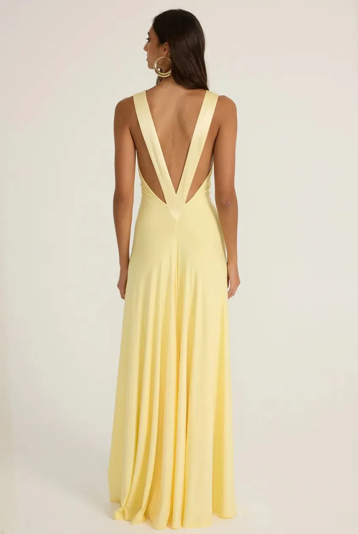 Ance Gria Rosa Gown lemon Maxi Dress Size AU 8 - Image 2
