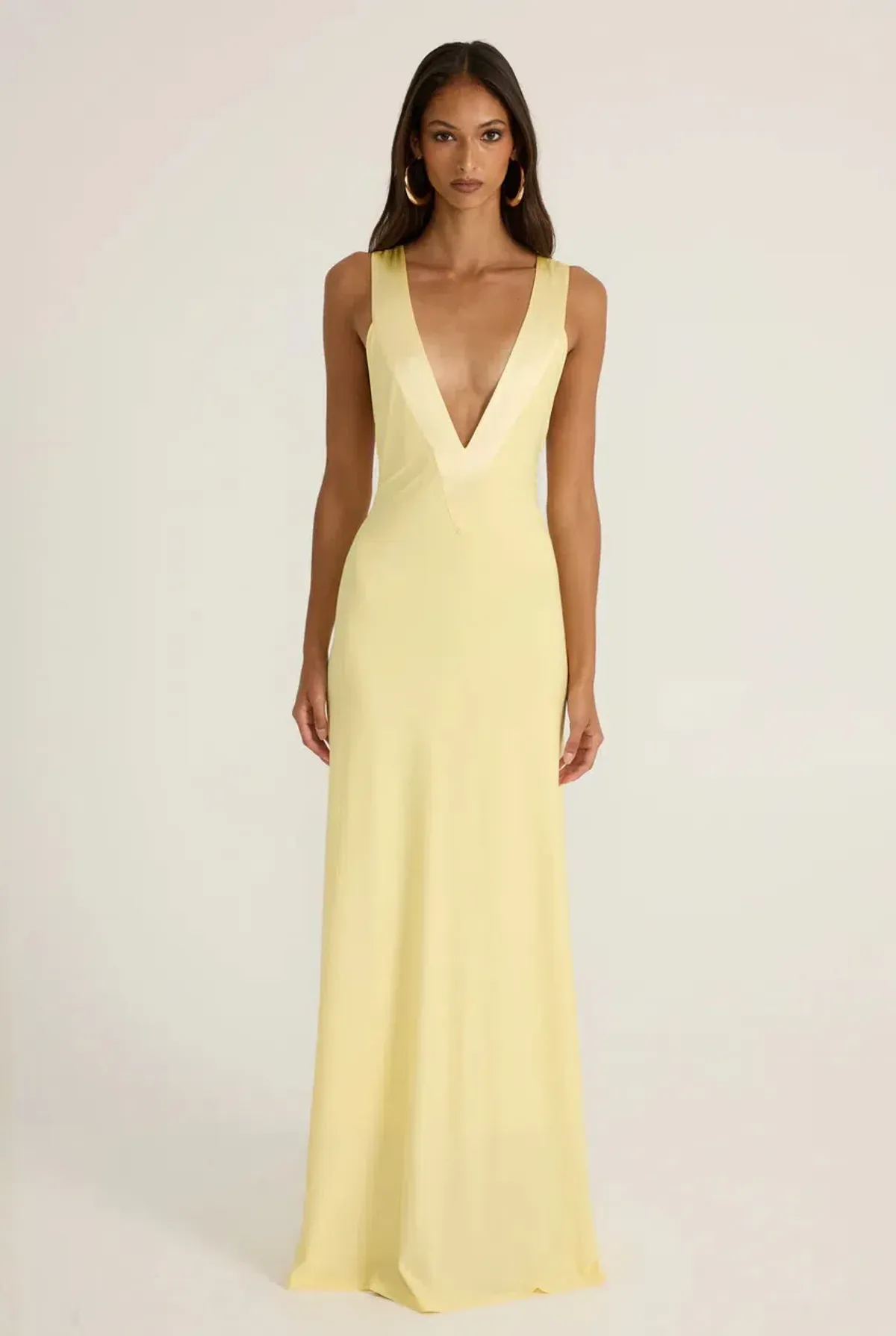 Ance Gria Rosa Gown lemon Maxi Dress Size AU 8 - Image 1
