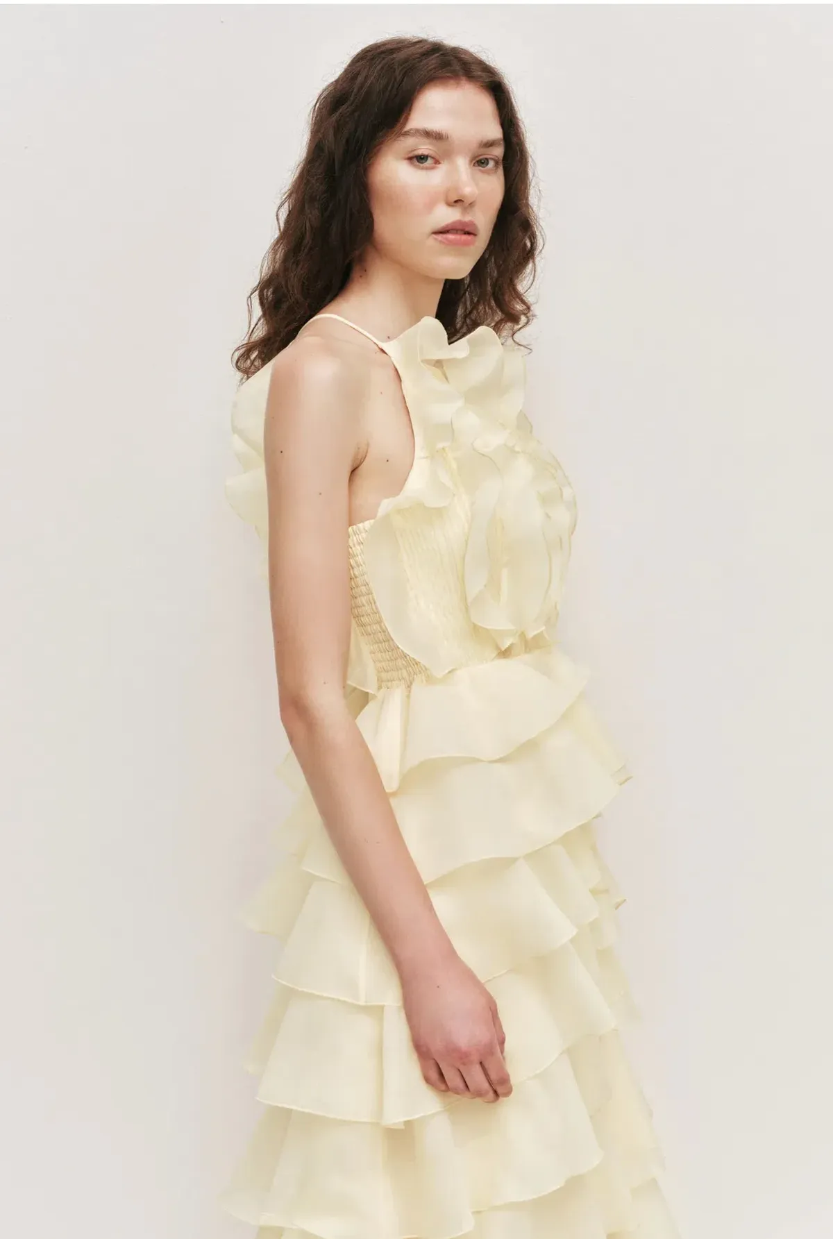 Aje Cleo Maxi Gown in Butter Yellow Size 12 - Image 2