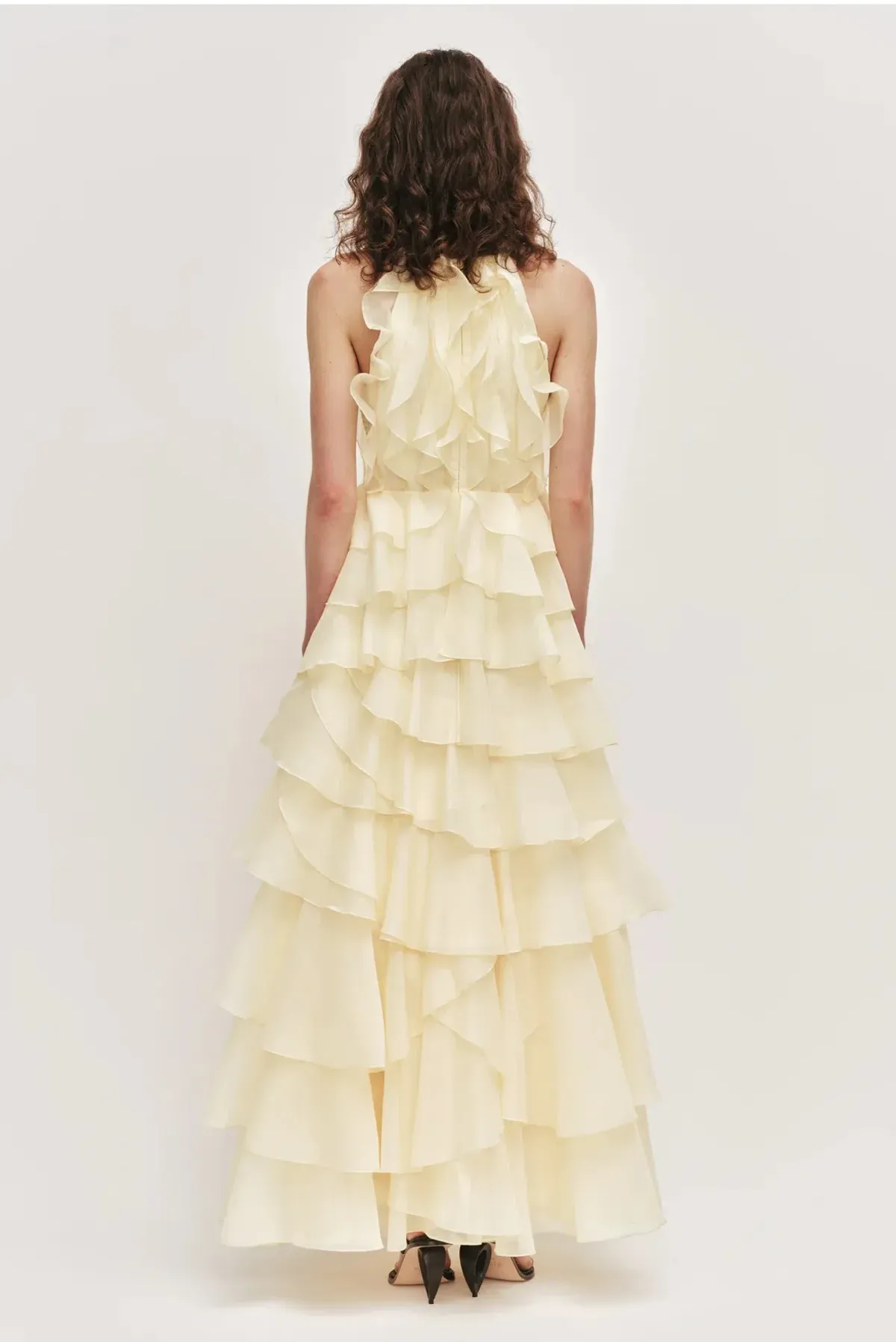 Aje Cleo Maxi Gown in Butter Yellow Size 12 - Image 5