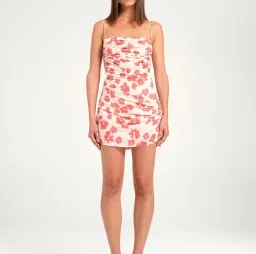 BENNI Tanner Mini Dress In Blushwood | Size AU 8 for rent on The Volte - image 2