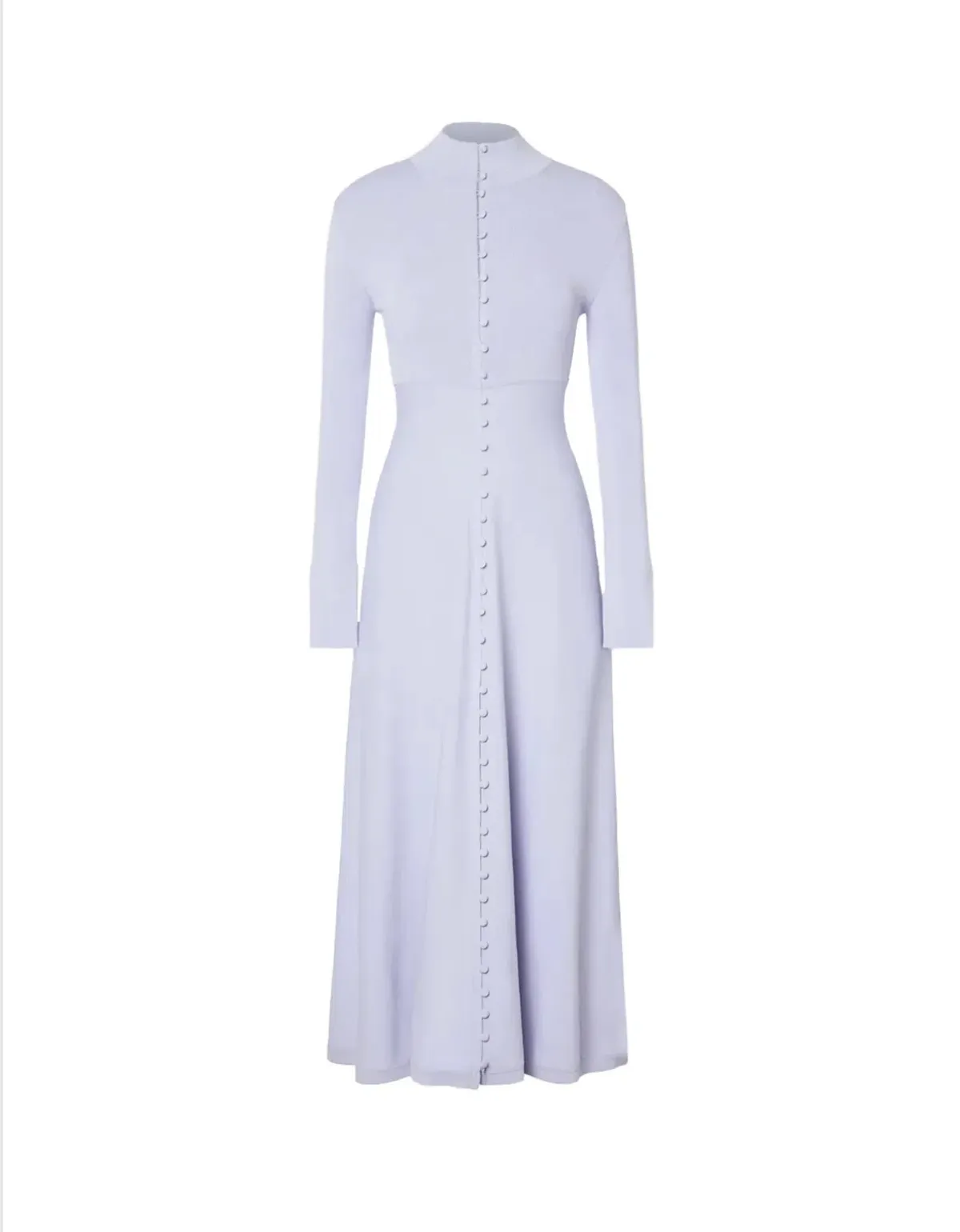 Scanlan Theodore Crepe Knit Button Polo Dress Light Blue / Mauve Size M / AU 10 - Image 1