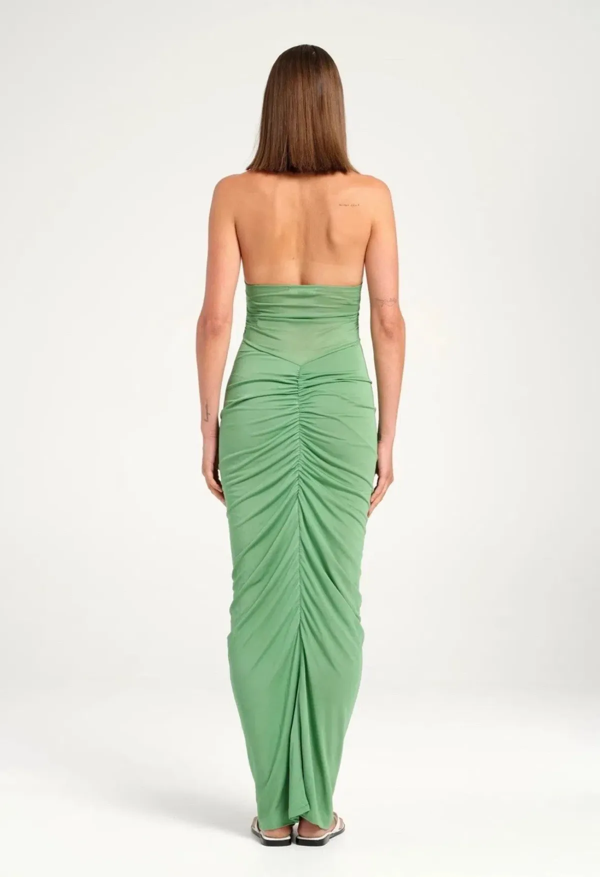 BENNI Pierre Maxi Dress In Forest Green | Size AU 12 - Image 4