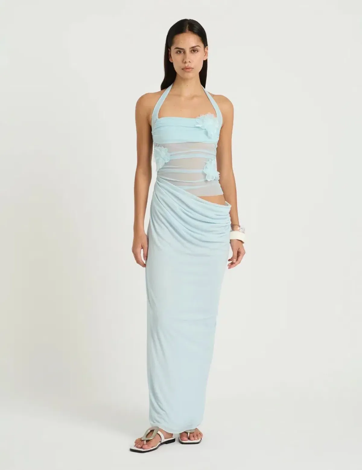 Benni Florence maxi dress in aqua size 10 - Image 2