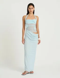 Benni Florence maxi dress in aqua size 10 for rent on The Volte - image 2