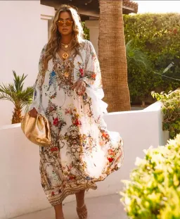 LONG RAGLAN SLEEVE FLARED KAFTAN BY THE MEADOW SIZE S/M for rent on The Volte - image 1