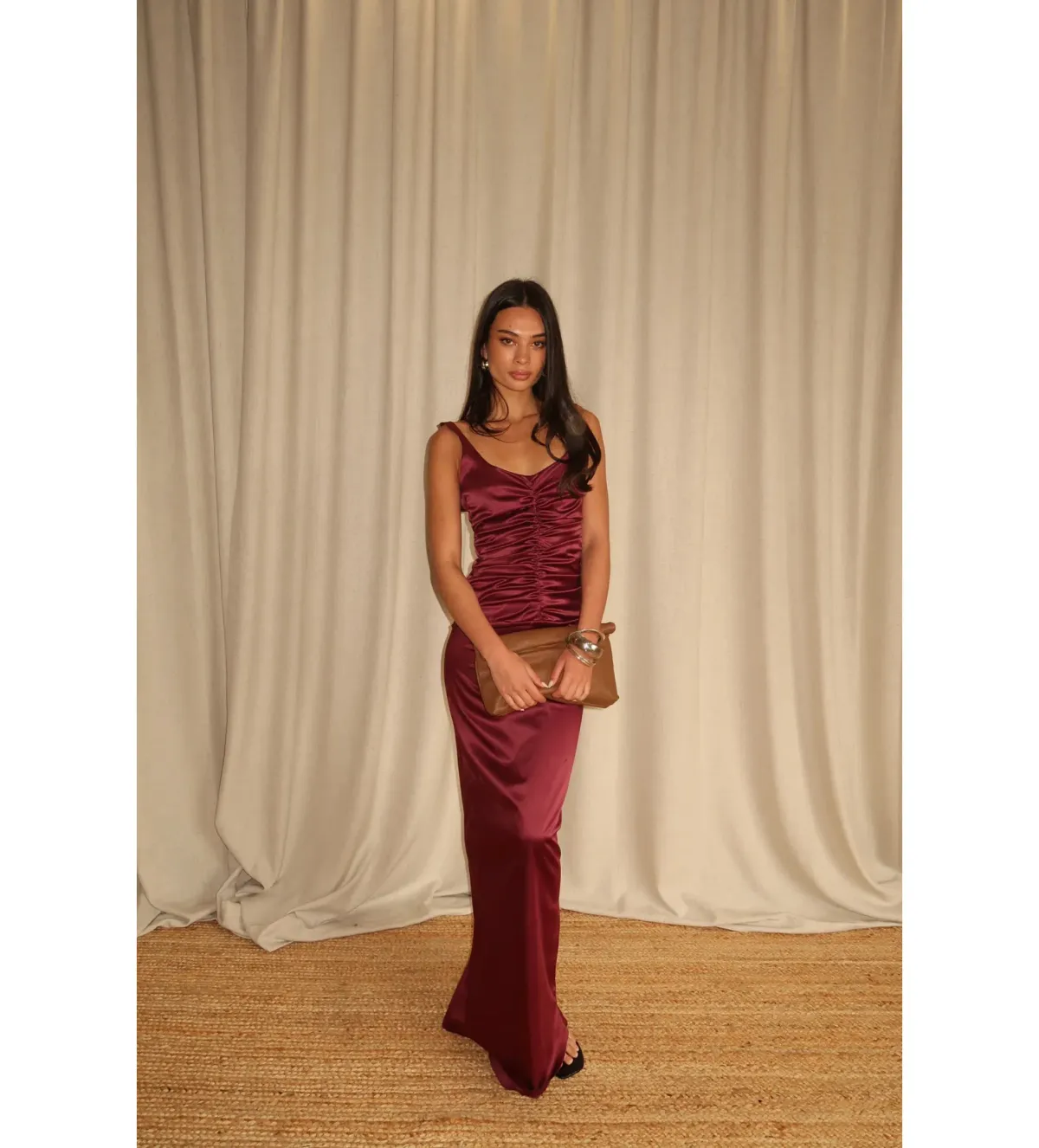 Ance Gria Atlein Gown Plum Size S/AU 8 - Image 5
