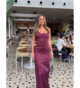 Ance Gria Atlein Gown Plum Size M/AU 10 for rent on The Volte - image 3