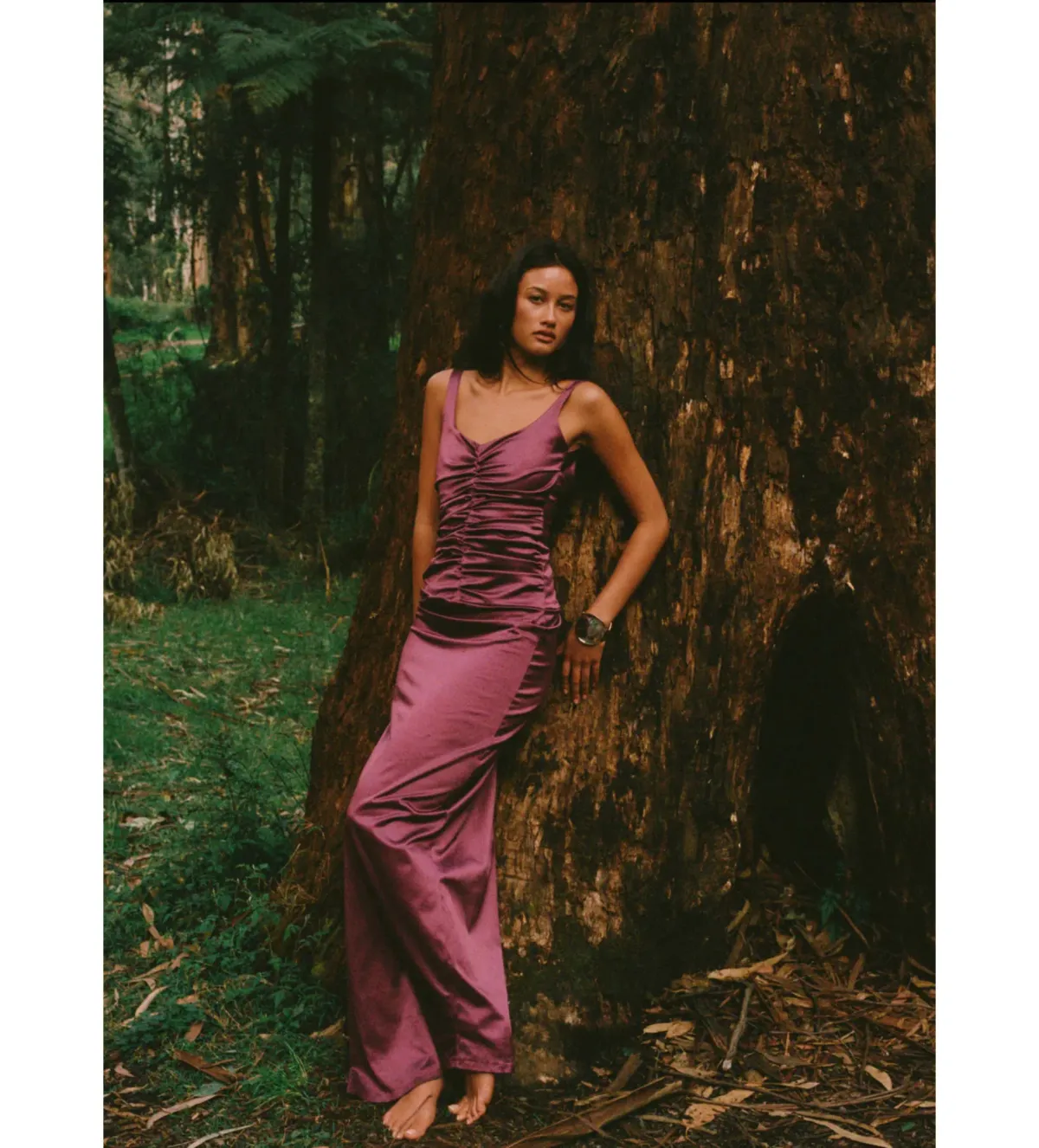 Ance Gria Atlein Gown Plum Size L/AU 12 - Image 2