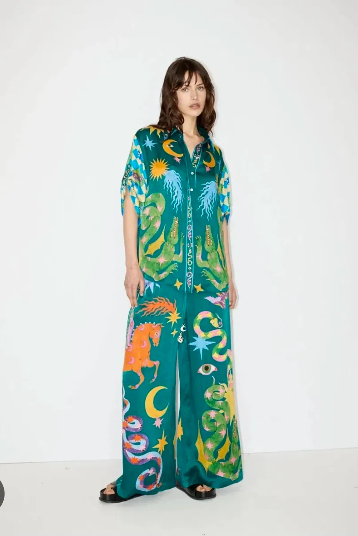 ALEMAIS guardian blouse and pants set. Blouse size 12 pants size 19 - Image 2