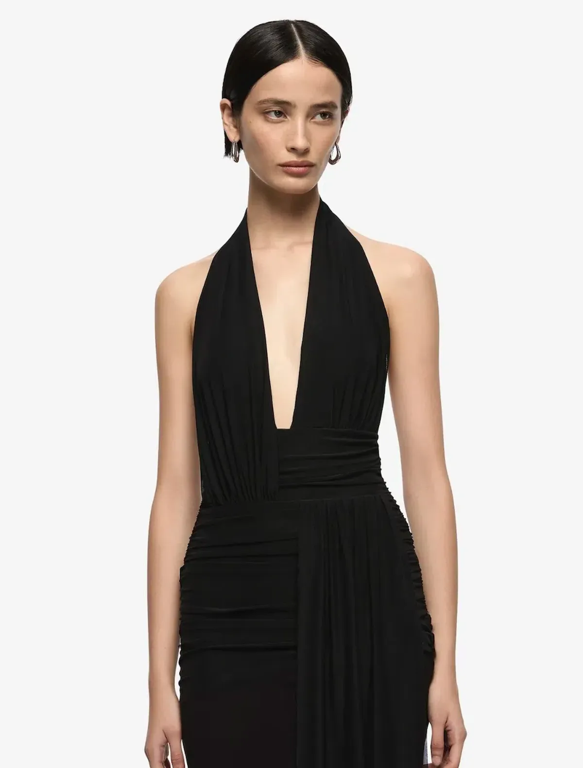 Bec & Bridge Cassis Drape Maxi Dress in Black, Size 8 - Image 1