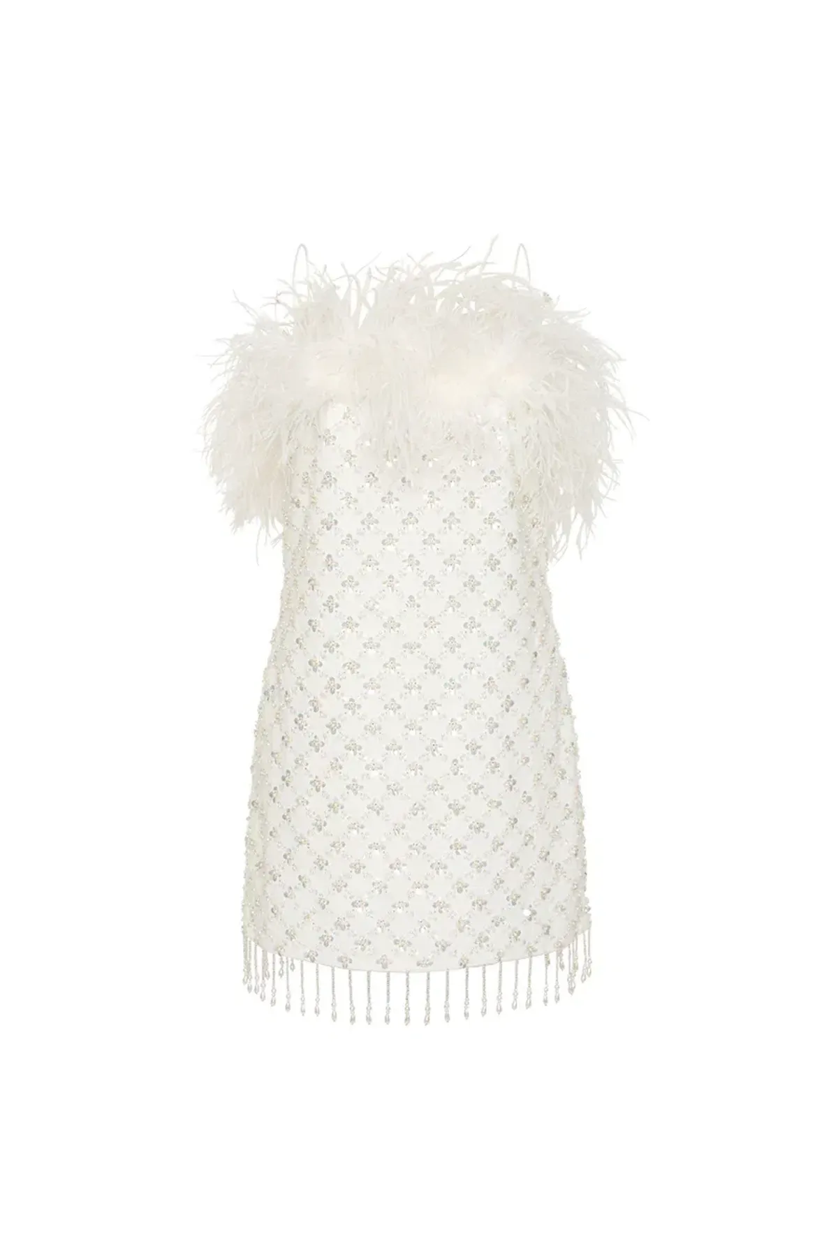 🤍 New REBECCA VALLANCE Chantal Mini Dress in WHITE - Size 10 AU - Fringed/Tassels - STUNNING! 🤍 - Image 5