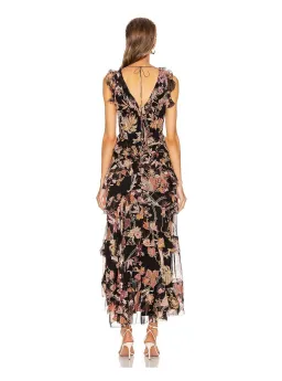 Zimmermann Wavelength Frilled Midi Dress Black Pheonix Size 12 for rent on The Volte - image 3