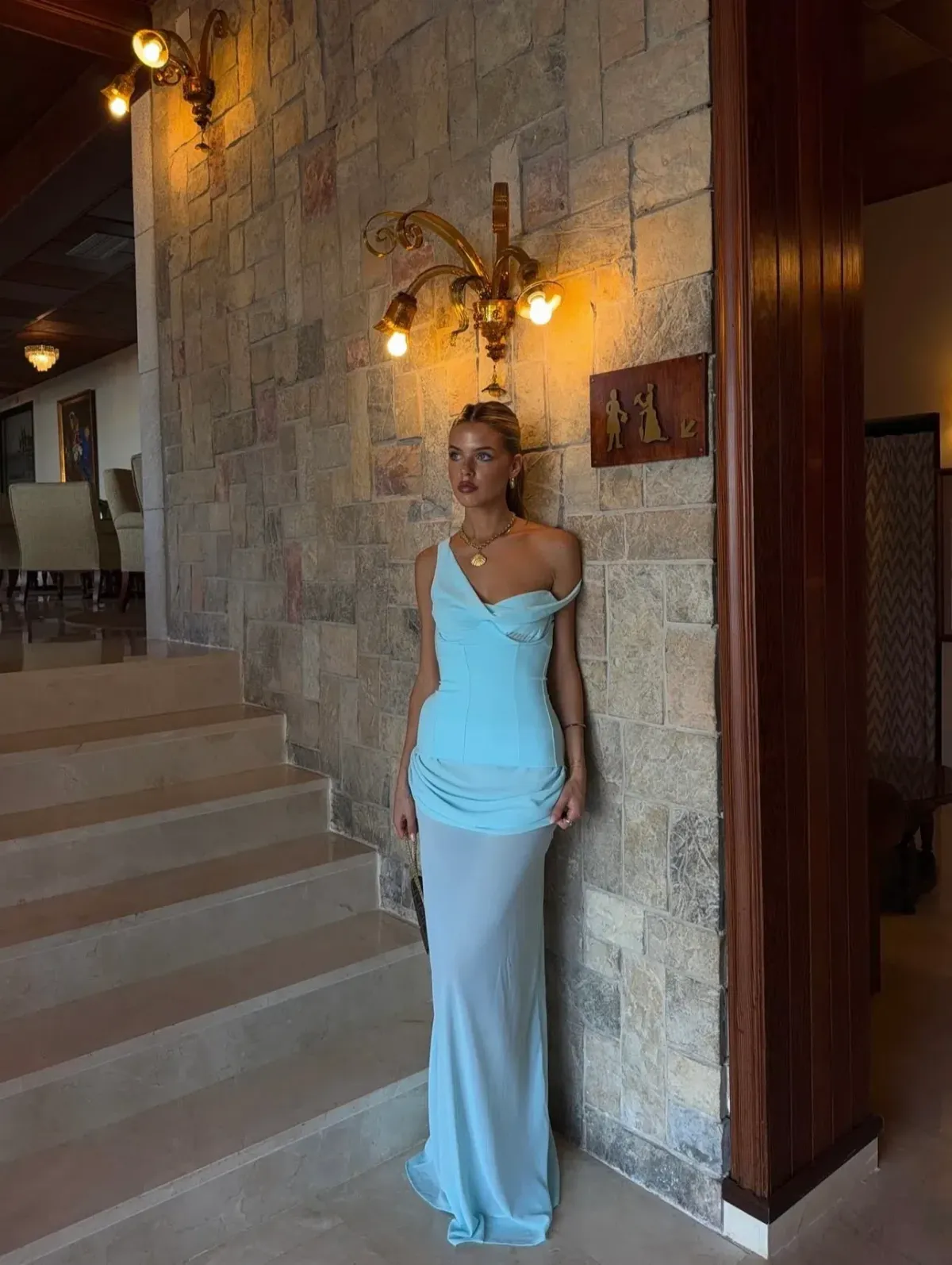 Natalie Rolt Candence Gown blue aqua size 1 (6-8)  - Image 6
