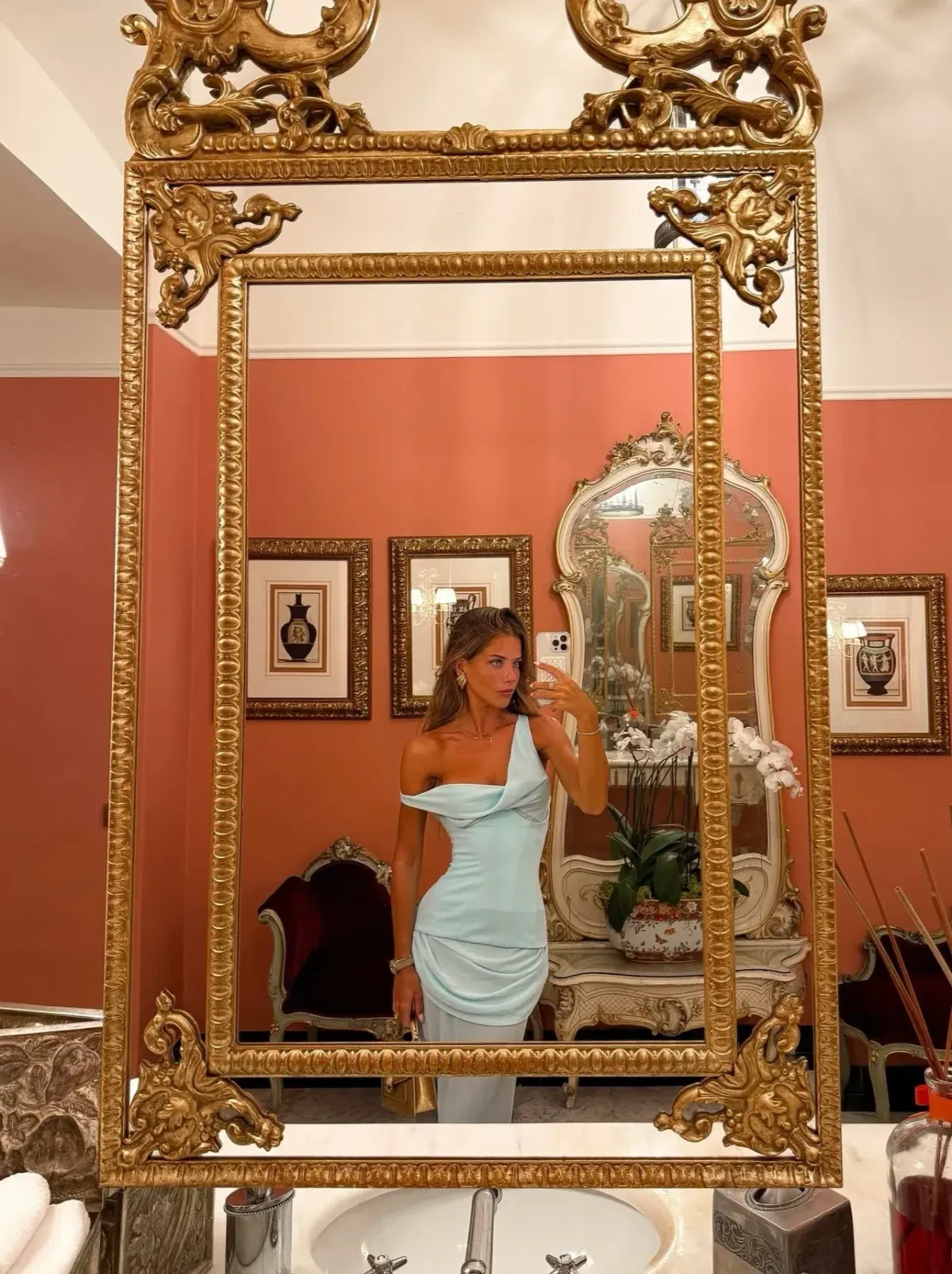 Natalie Rolt Candence Gown blue aqua size 1 (6-8)  - Image 4