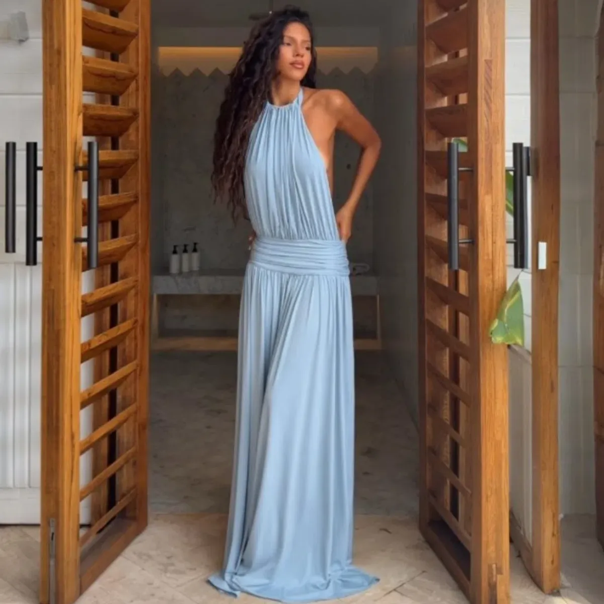 ARCINA ORI Santina Dress Sky Size Medium - Image 1