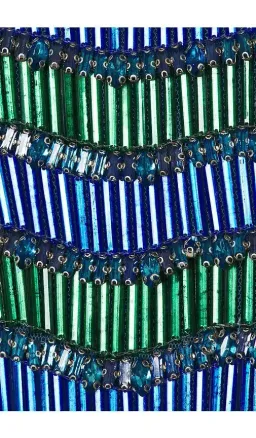 Rachel Gilbert Zeph Midi Gown in Blue and Green Size 6 for rent on The Volte - image 5