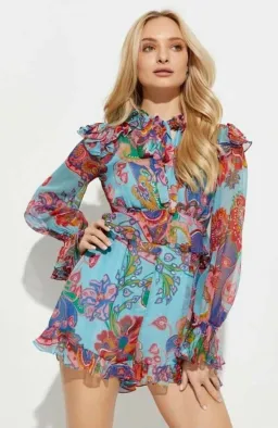 Zimmermann Lovestruck Silk Frill Playsuit Size AU 14 / 3 for rent on The Volte - image 3