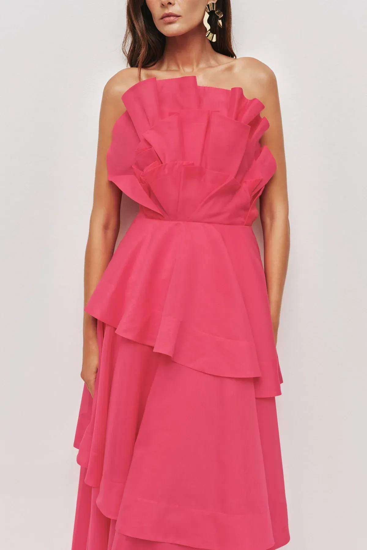 Aje Selestia Gown in Magenta Size 10 - Image 4