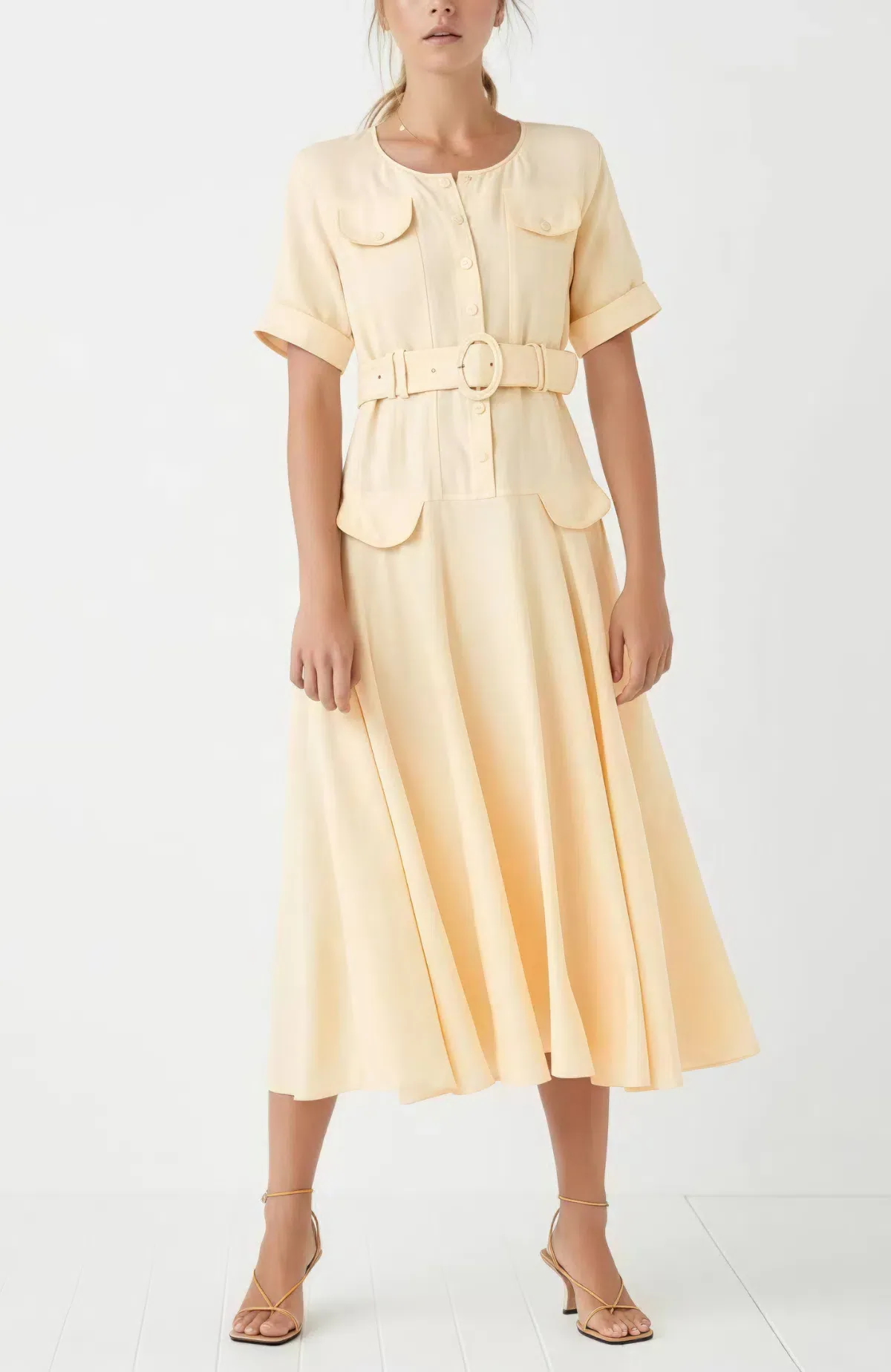 Steele Reeta Midi Dress Creamy Vanilla Size AU 8 / S - Image 1
