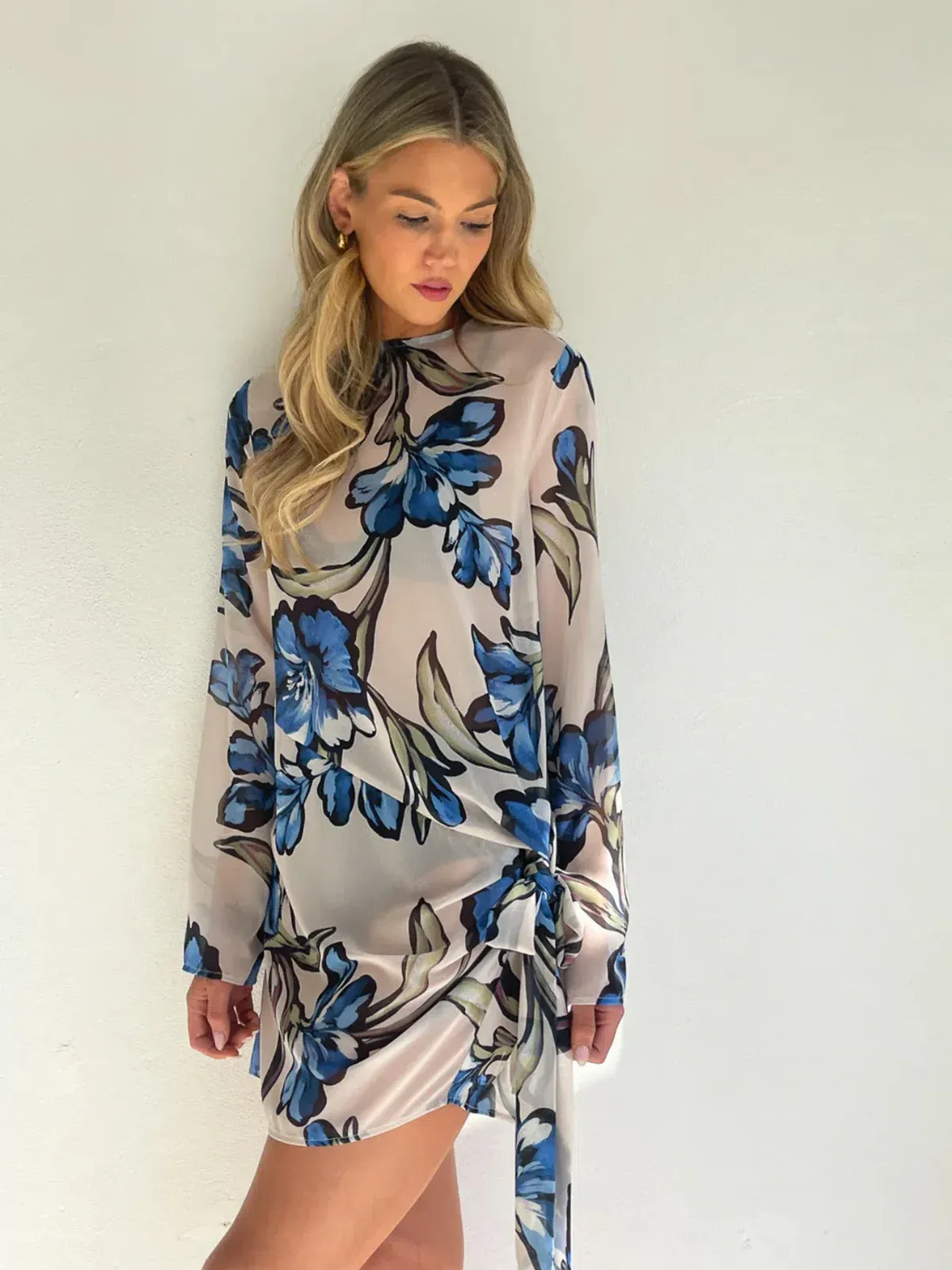 By Nicola Elodie Mini Dress Size 16 Wakiki Floral - Image 2