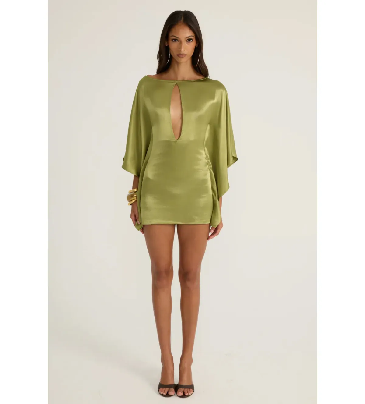 Ance Gria Diana Mini Dress in Vintage Green Size 6 - Image 1