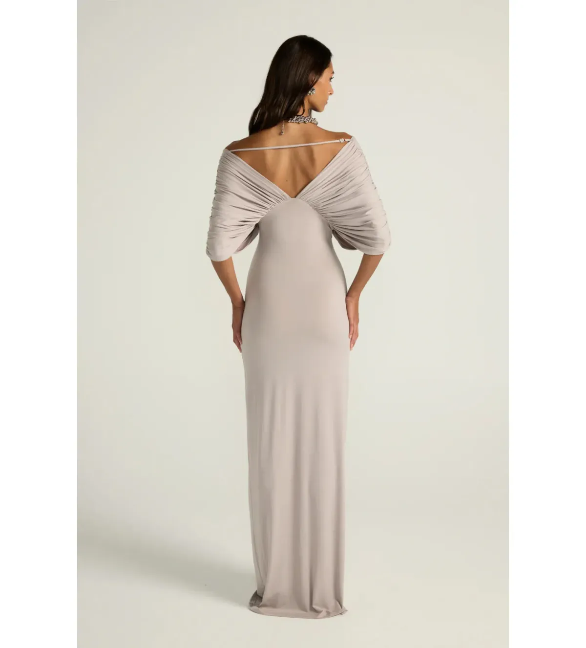 Ance Gria Neve Maxi Dress Silver Grey Size XS/AU 6 - Image 4