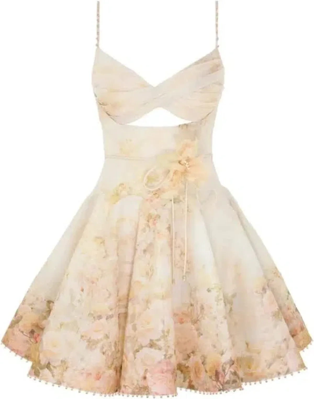 Zimmermann Memento Twist Front Mini Dress Rose Arbor Size 0 - Image 1