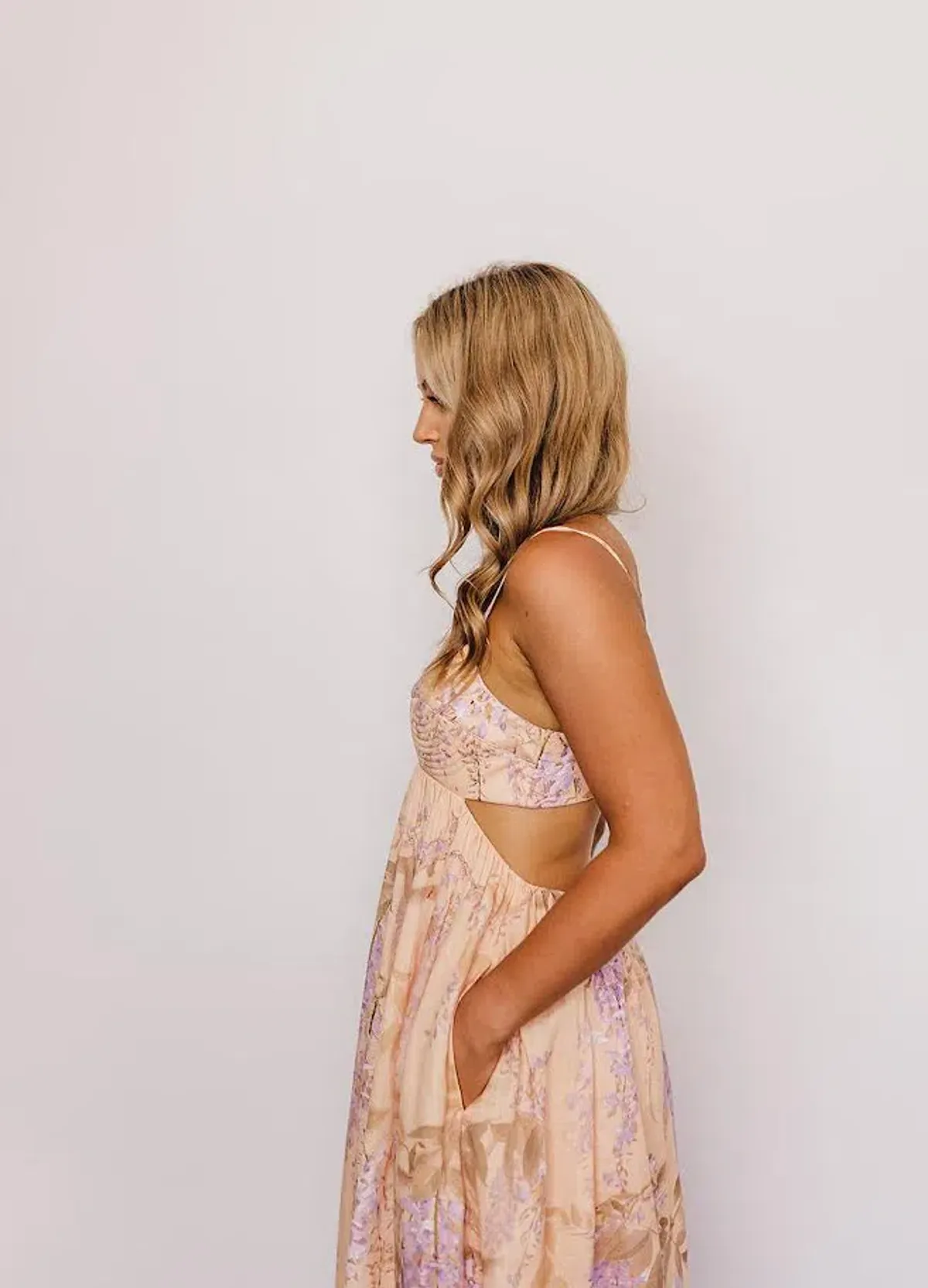 🌸 ZIMMERMAN Rosa Bralette Midi Dress – Lilac Pink Wisteria Floral Maxi – Size 2 / AU 12 🌸 - Image 10