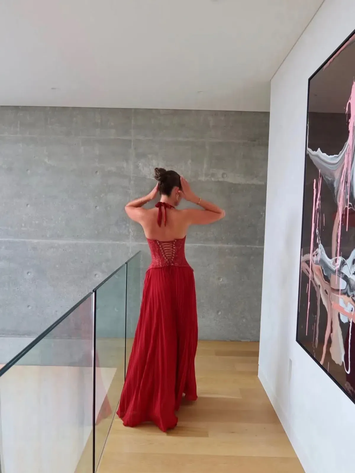 Fenity Gaia Dress in Red Size M - Image 4