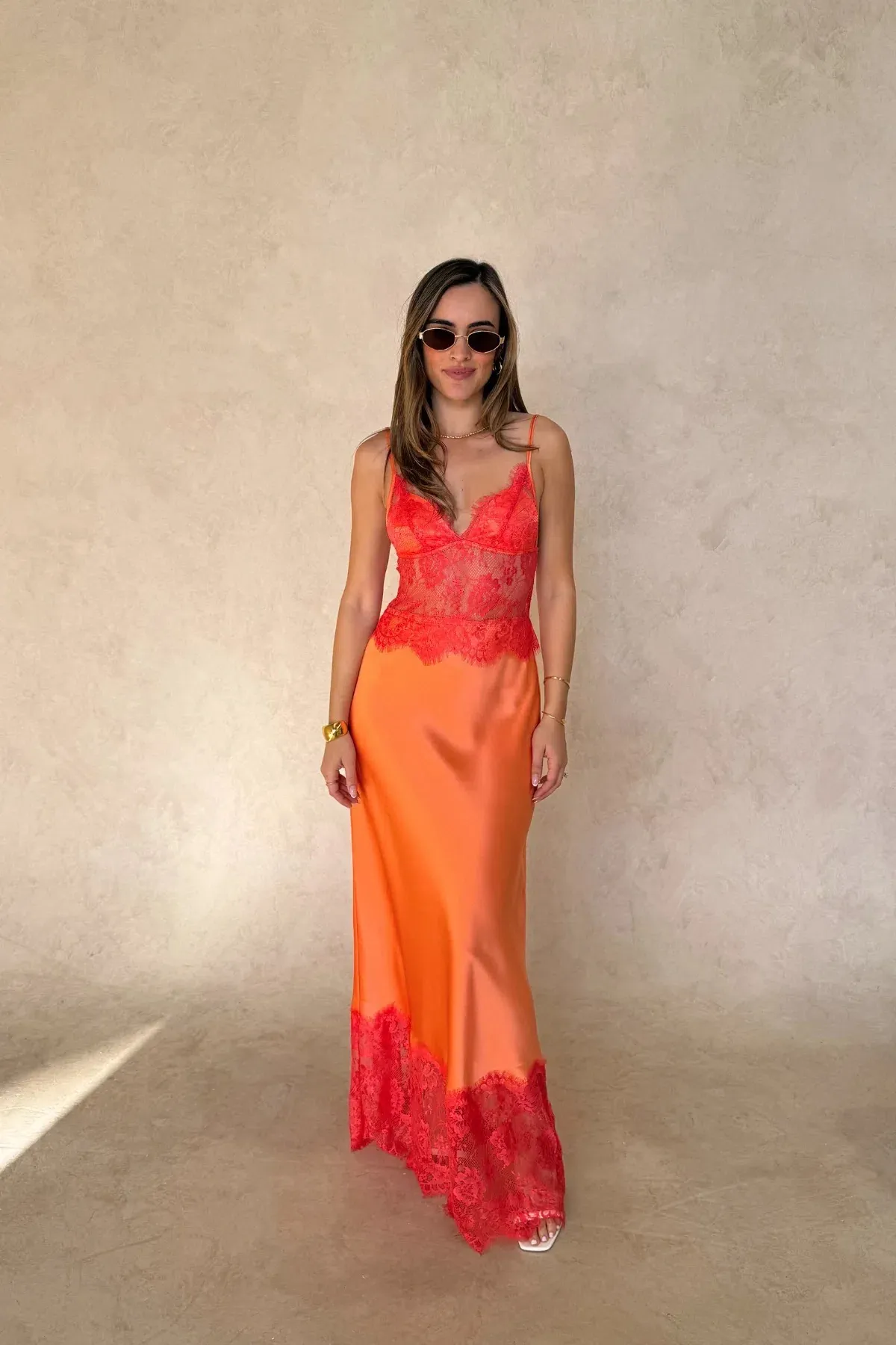 Sneaky Link Lilah Maxi Dress Orange Size XL - Image 2
